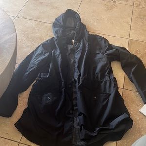 Black water resistant coat